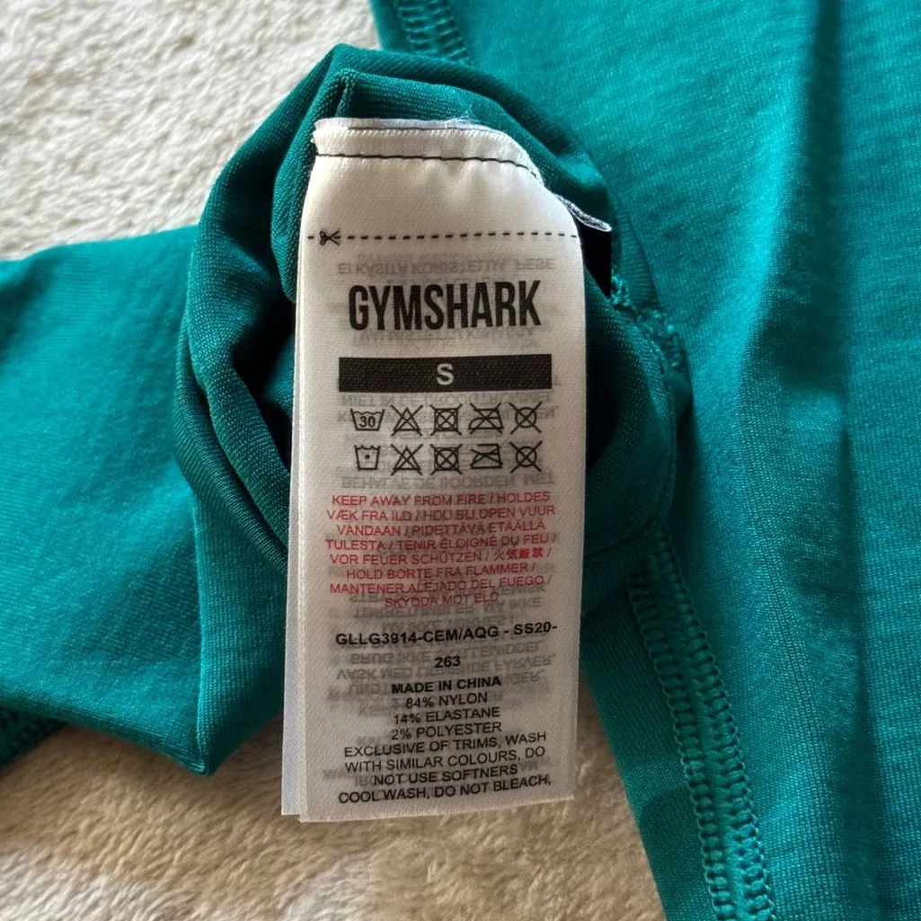Gymshark women’s Apex Seamless‎ High Rise Leggings teal size small - Image 5