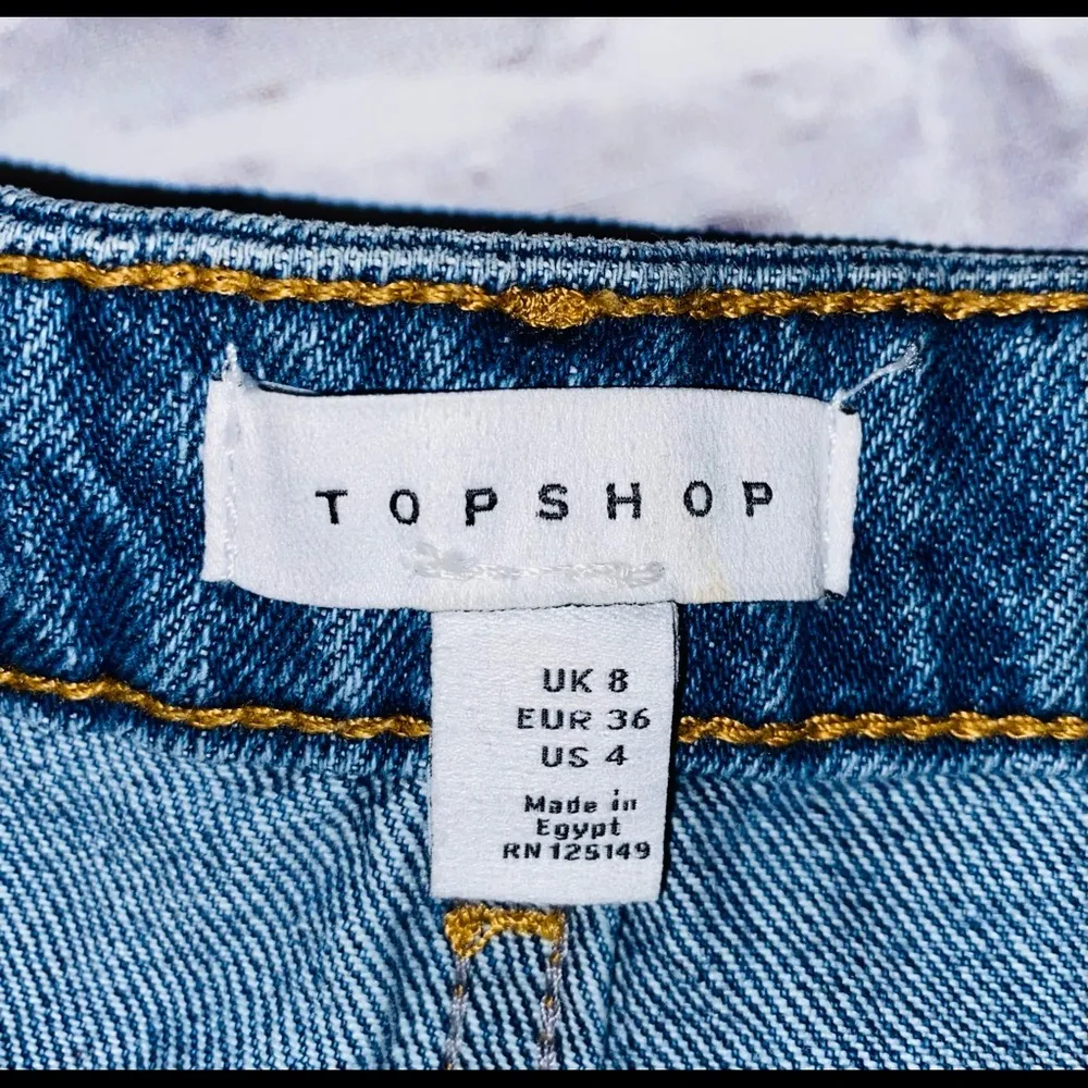 TOPSHOP Denim Mini Skirt sz 4 - Image 3