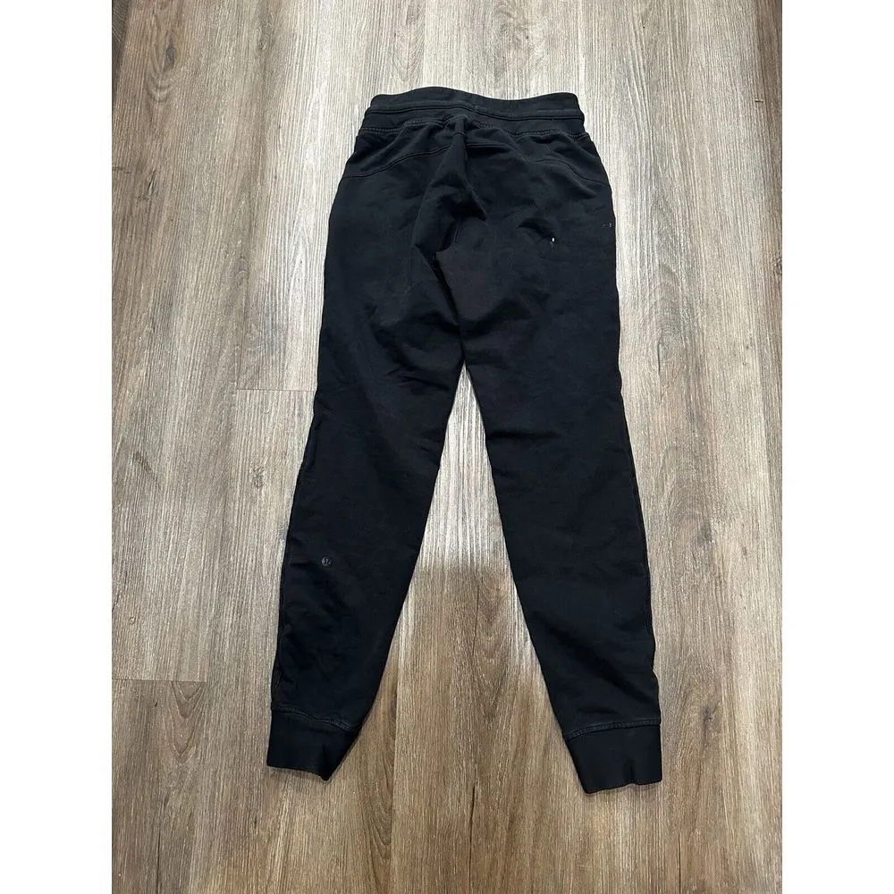 Lululemon Women's 4 Black Ready‎ To Fleece Joggers Sweatpants Flaw - Image 3
