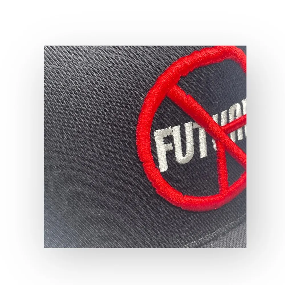 Deadstock: new UNIF x Bad Acid 𖤐 Peaceful Future Embroidered Snapback 𖤐 Black - Image 5