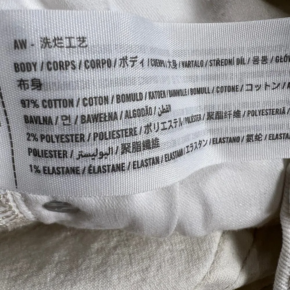 Abercrombie & Fitch The Ankle Straight Ultra High Rise Jeans Cream Size 32 (14) - Image 8