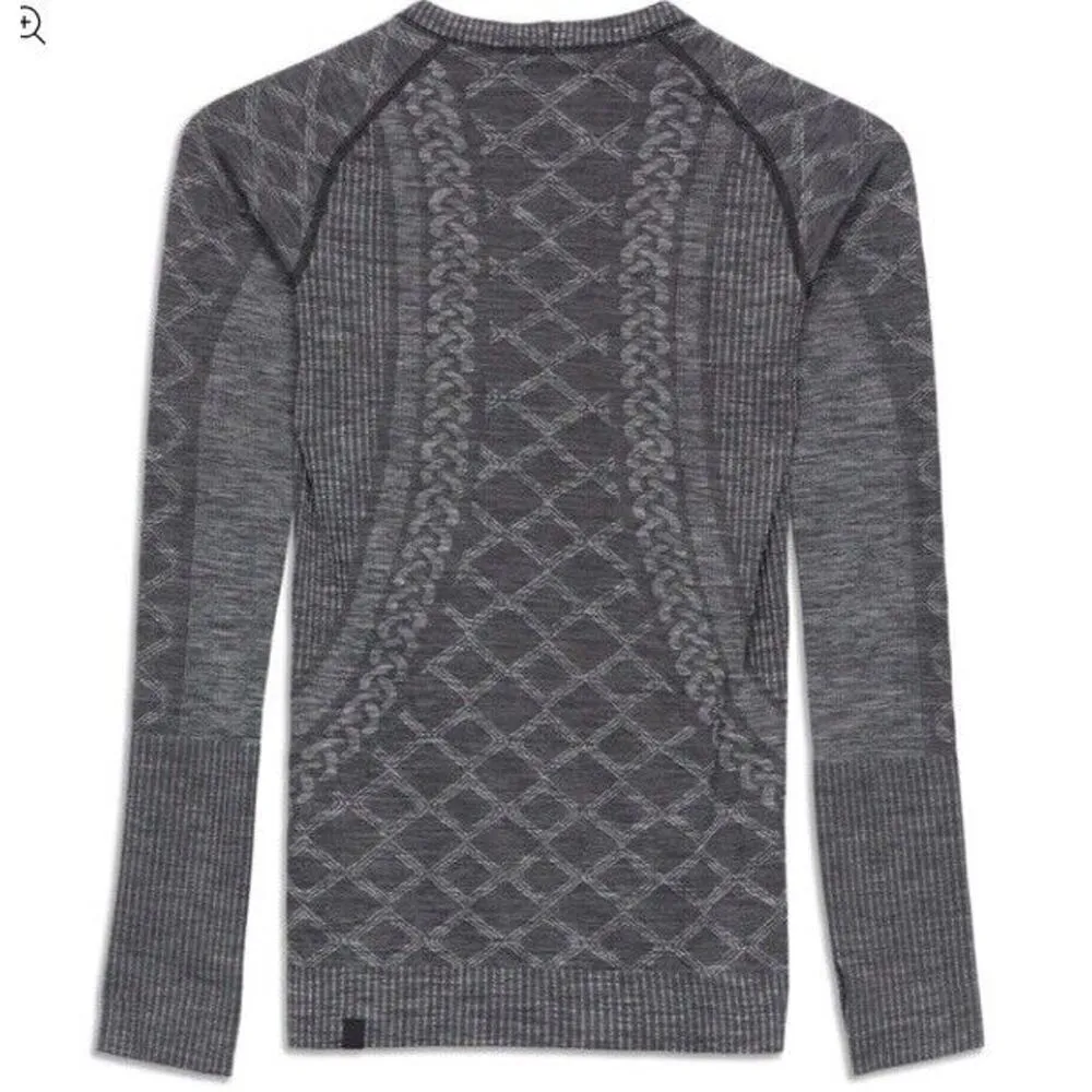 Heathered Black Rest Less Pullover M Lululemon activewear workout spring - Image 2