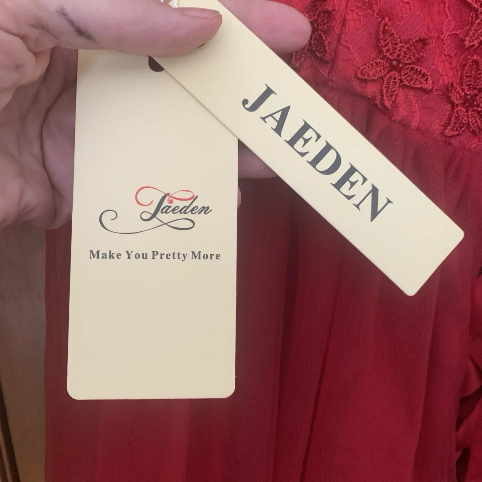 Ever Pretty Red Lace Formal Dress Size 10 Off Shoulder Evening Gown Prom Wedding - Image 10