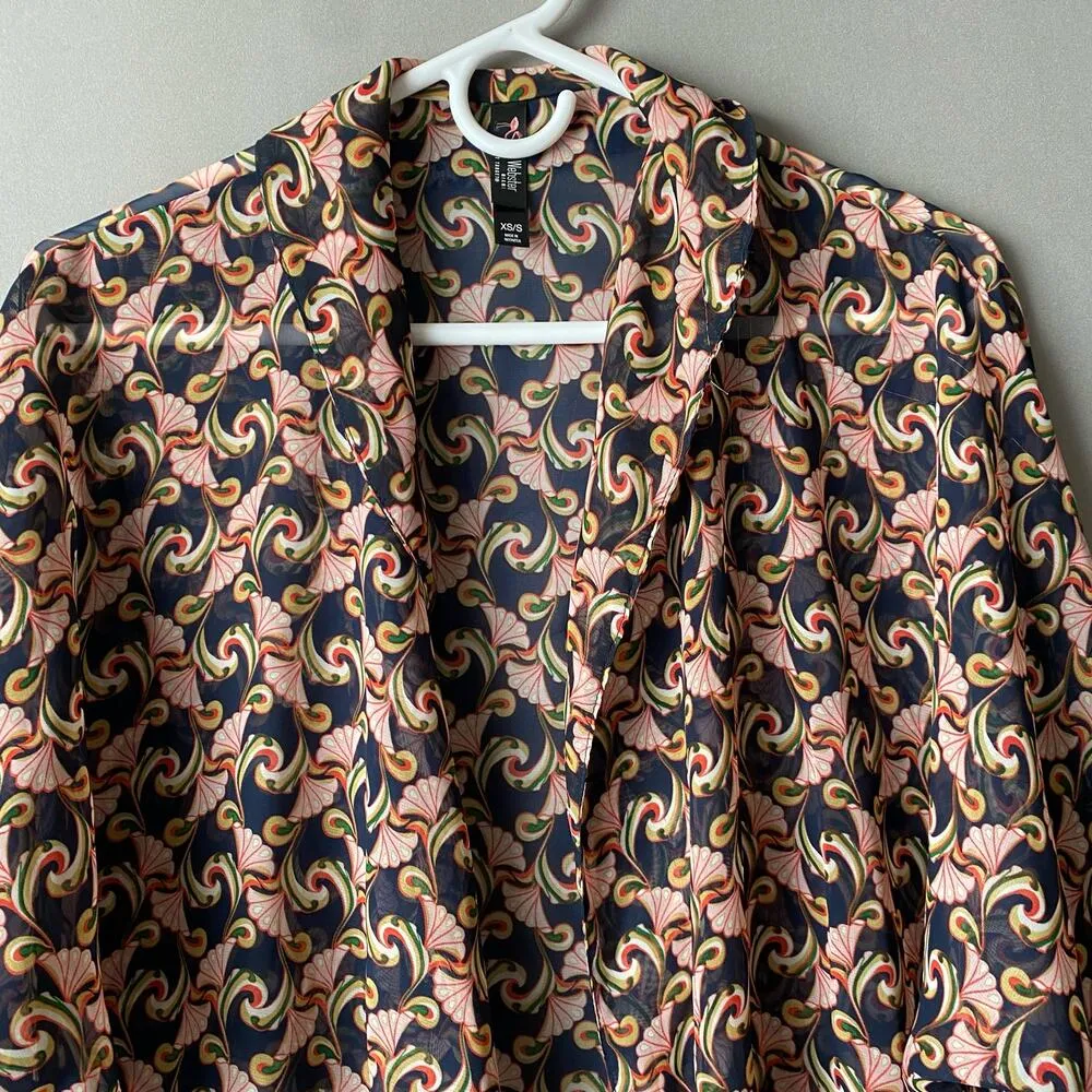 The‎ Webster Miami sz S kimono robe mini dress Red - Image 3