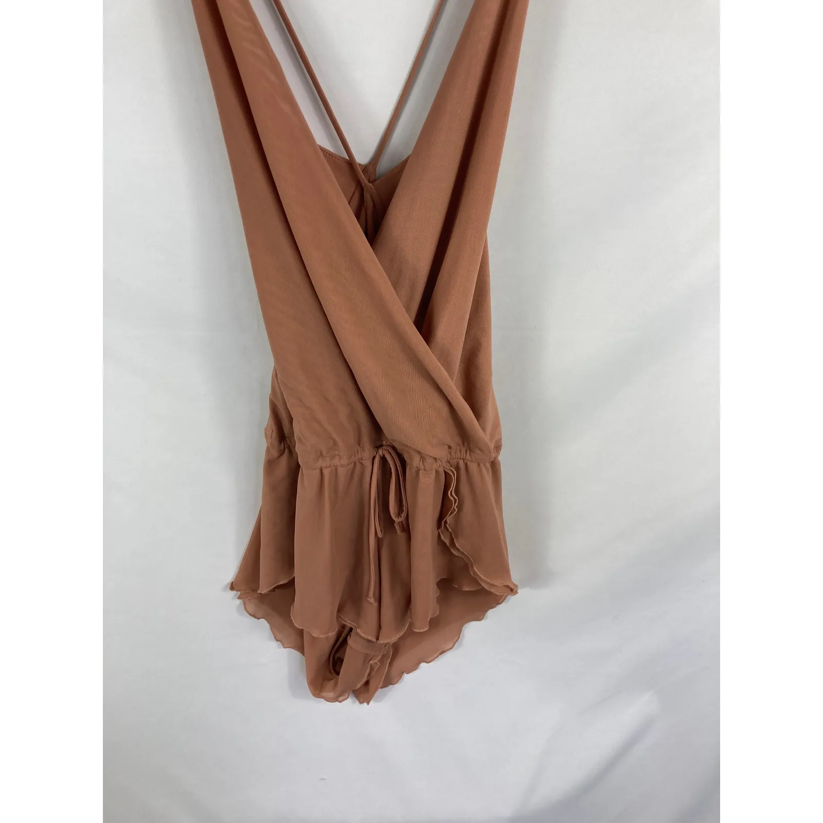 Chaser NWT  Ruffle Romper Brown Size Medium - Image 2