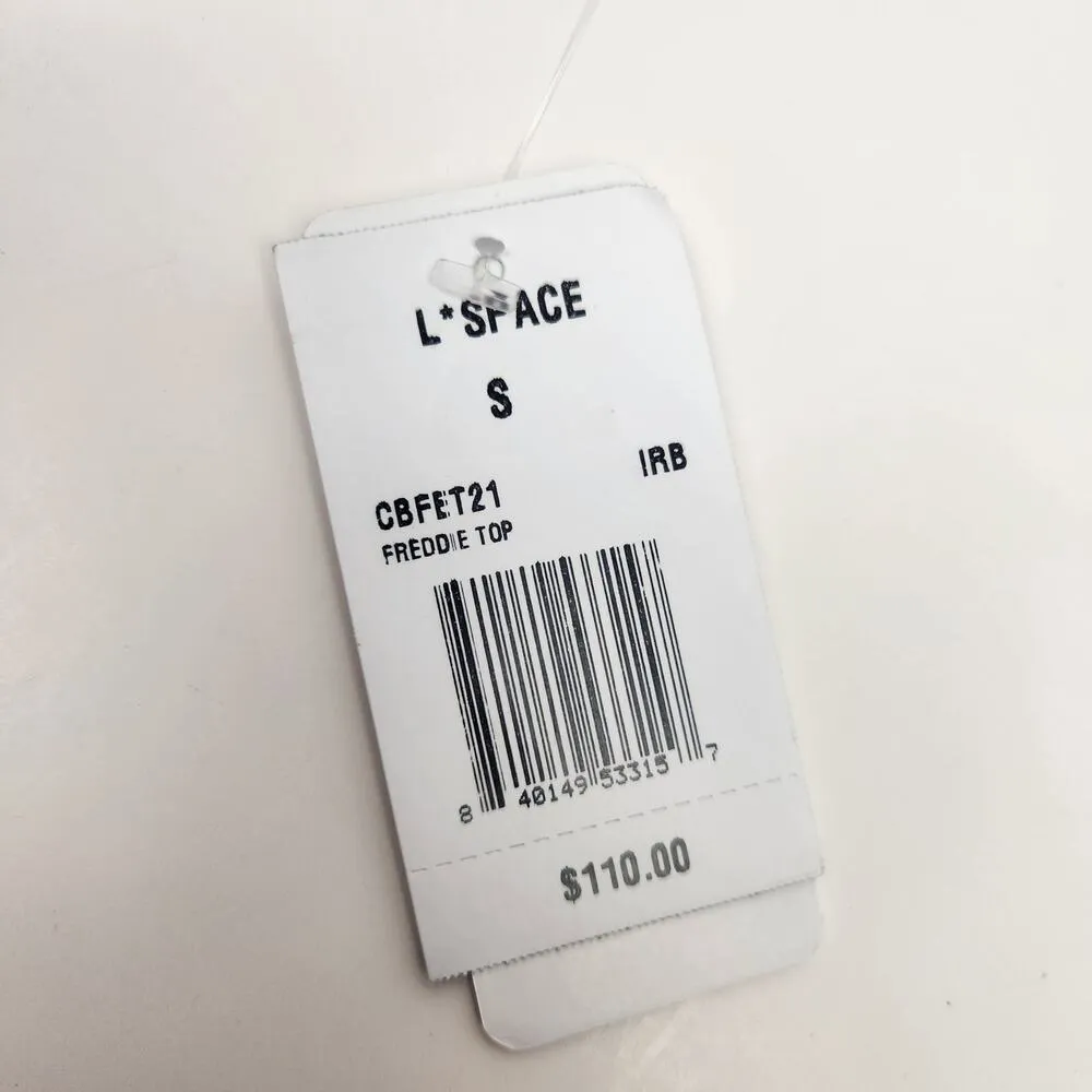 L*Space Freddie Bikini Top in Raspberry Blue Size Small NWT - Image 4