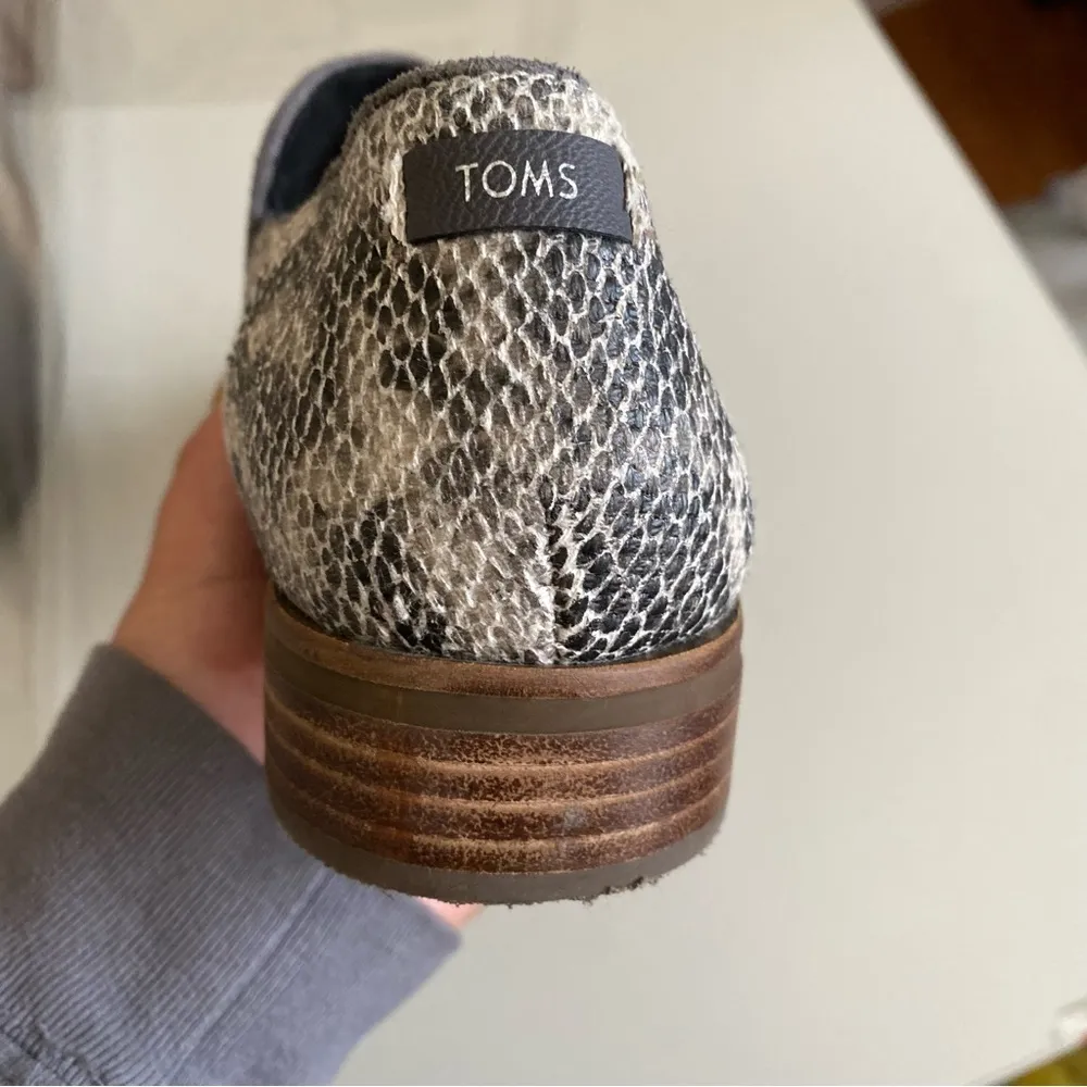 Toms Shaye Low booties Black Multi‎ Faux Snake Boots, Size 8.5 animal print - Image 7