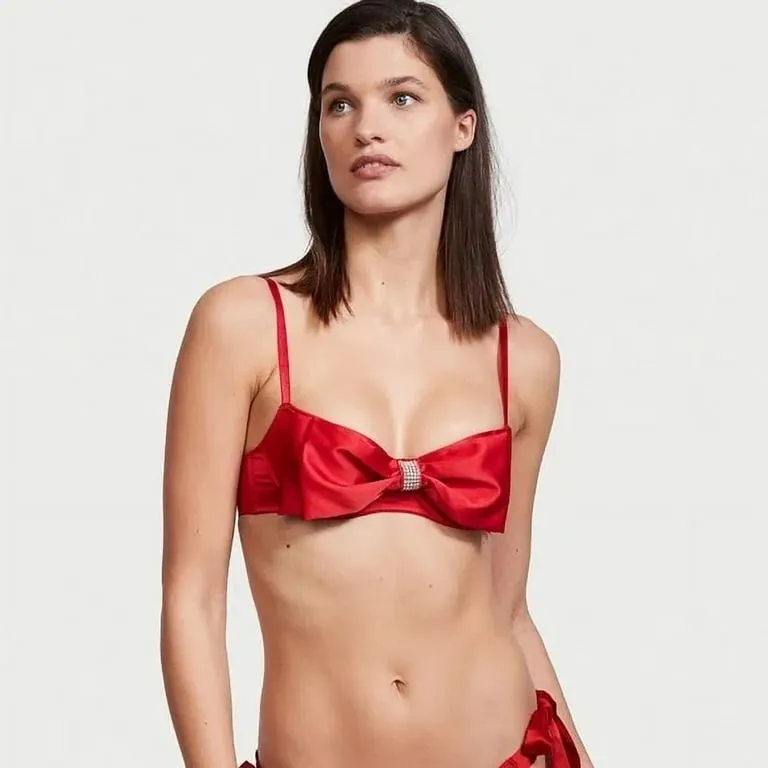 Victoria’s Secret Dream Angels Wicked Unlined Sheer Mesh Bow Balconette Bra - Image 2