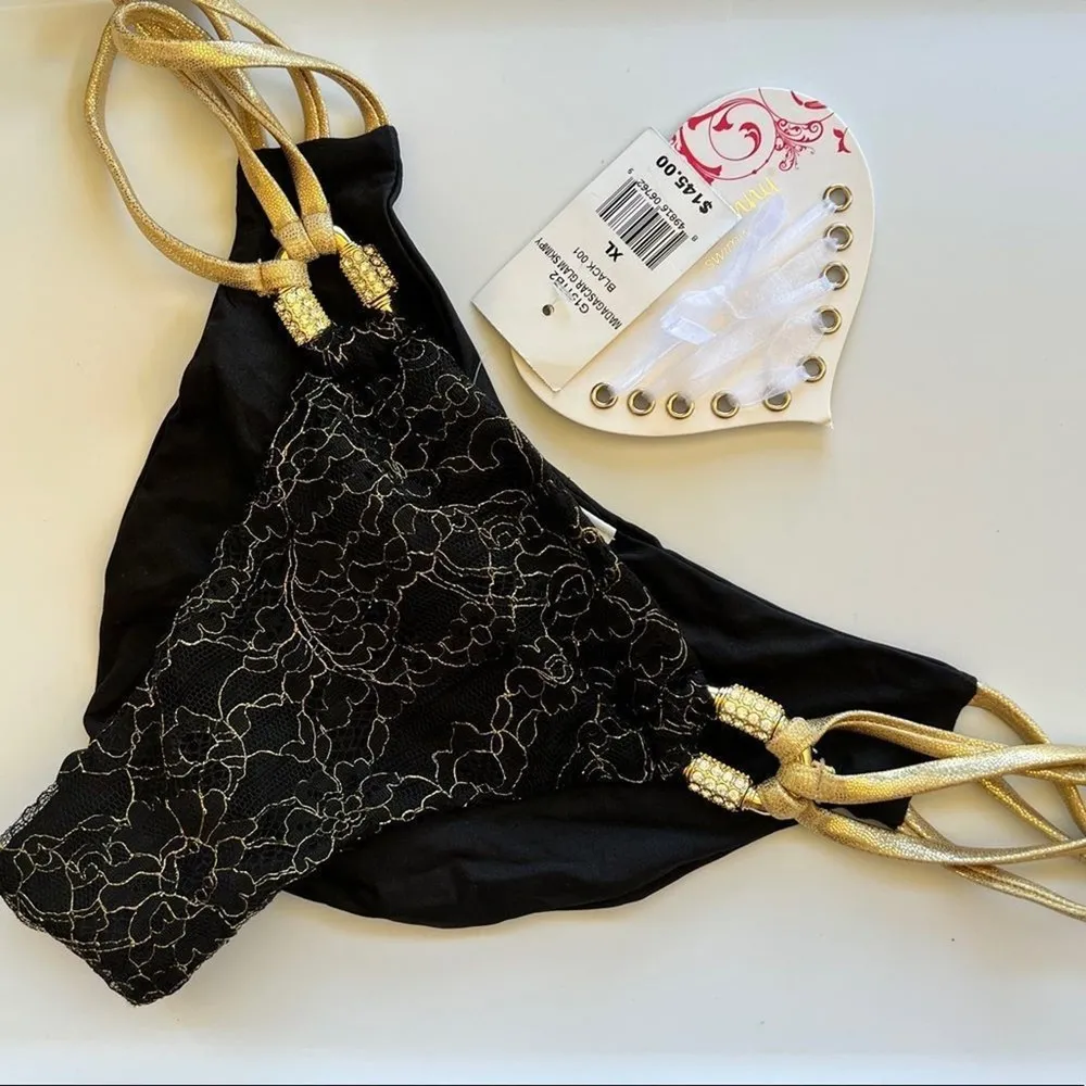 Beach Bunny Madagascar Glam Black Bikini‎ Bottom nwt - Image 7