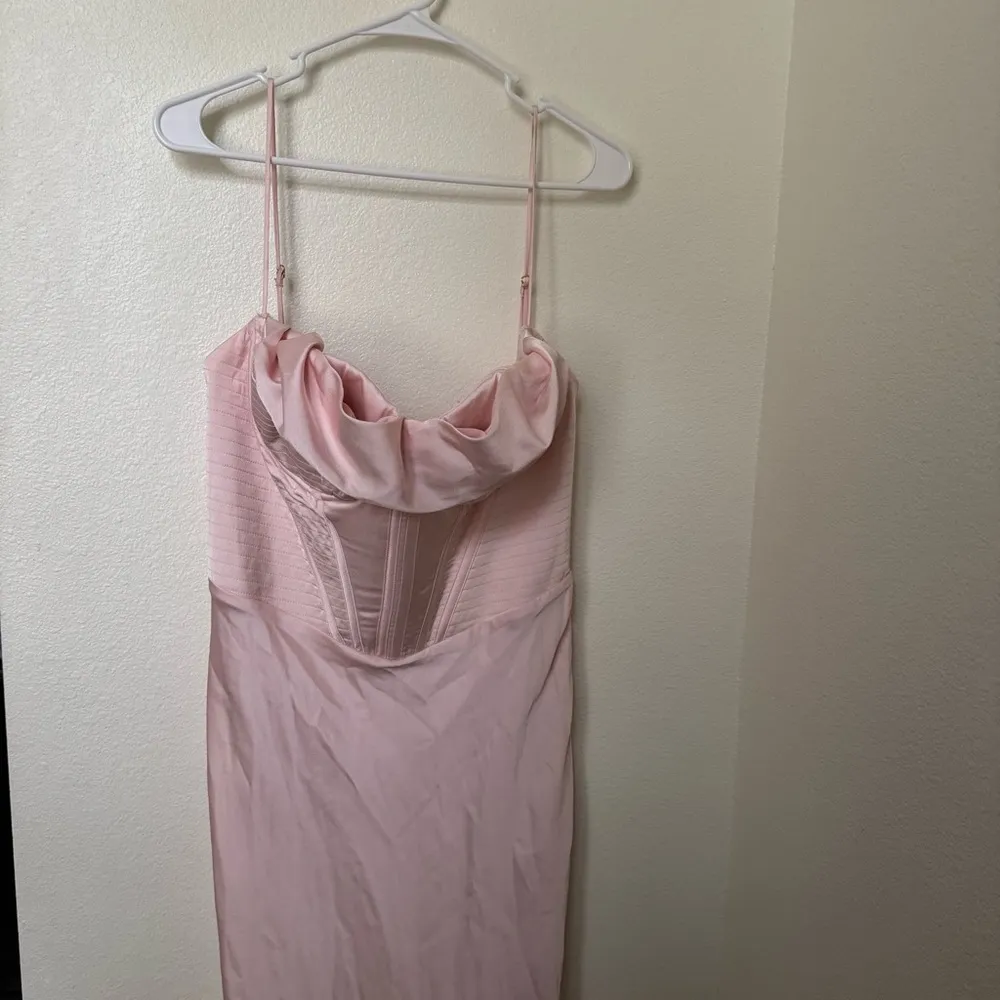 House of CB Charmaine Blush Pink Corset Maxi Dress - Image 6