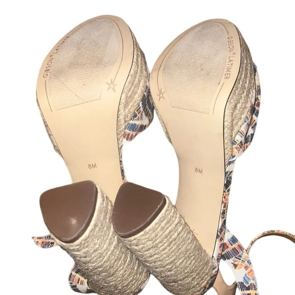 Gibson Latimer Multicolored Espadrilles Heel Shoes Size 8 M - Image 6