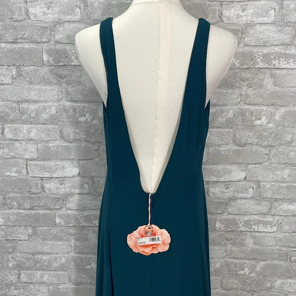 Show Me Your MuMu Jenn Maxi Dress In Deep Jade Chiffon - Image 7