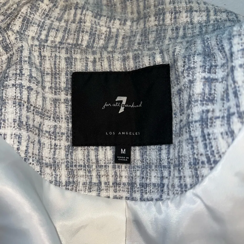 Awesome 7 For All Mankind Plaid Chenille Blazer! - Image 8