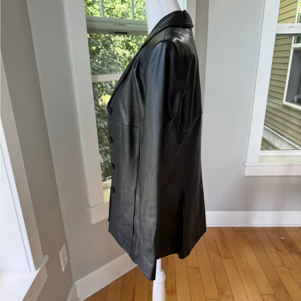 Vintage Pelle Studio Wilson’s Leather Black Leather Jacket Size Medium - Image 3