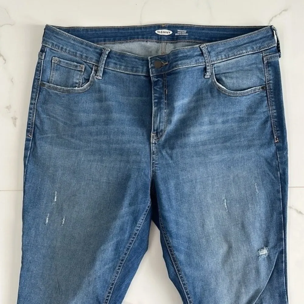 Rockstar Super-Skinny Distressed Ripped Cut-Off Ankle Jeans Women Sz 16 - Image 3