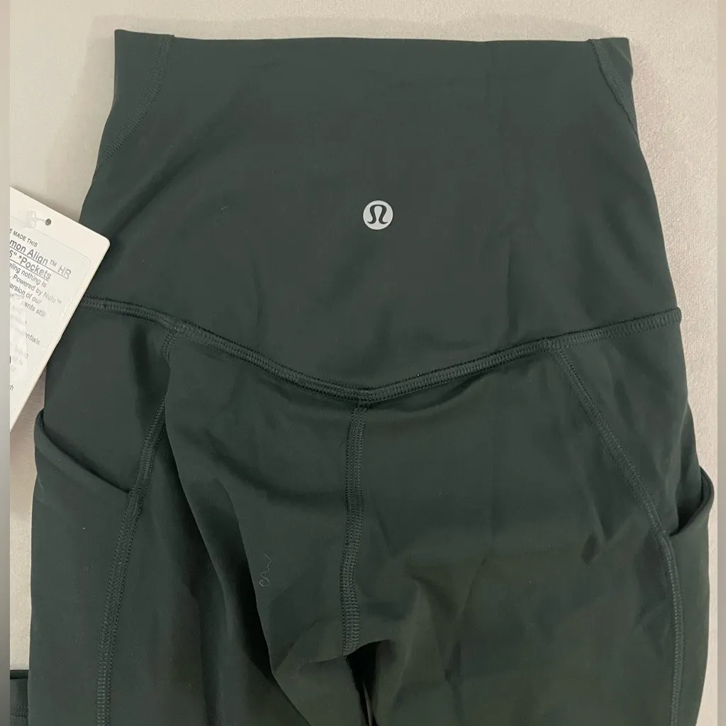 Lululemon NWT Align High Rise Pant Leggings 25” With Pockets Forest Green Size 0 - Image 11