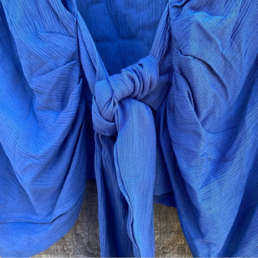 Talent Woman’s Open Tie Blouse Blue Size 3X - Image 6