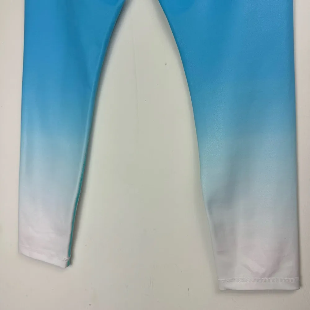 ZYIA Firecracker Light n Tight High Rise Leggings Sz 6-8 Ombre Pink Blue - Image 16