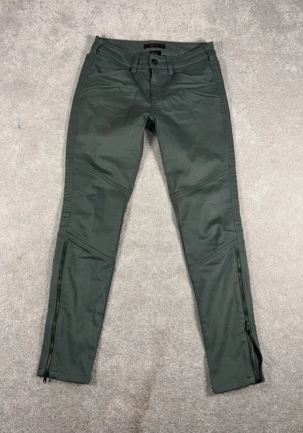 5.11 Tactical Wyldcat Pants Womens size 2 Ankle Zip Utility pockets Green - Image 1