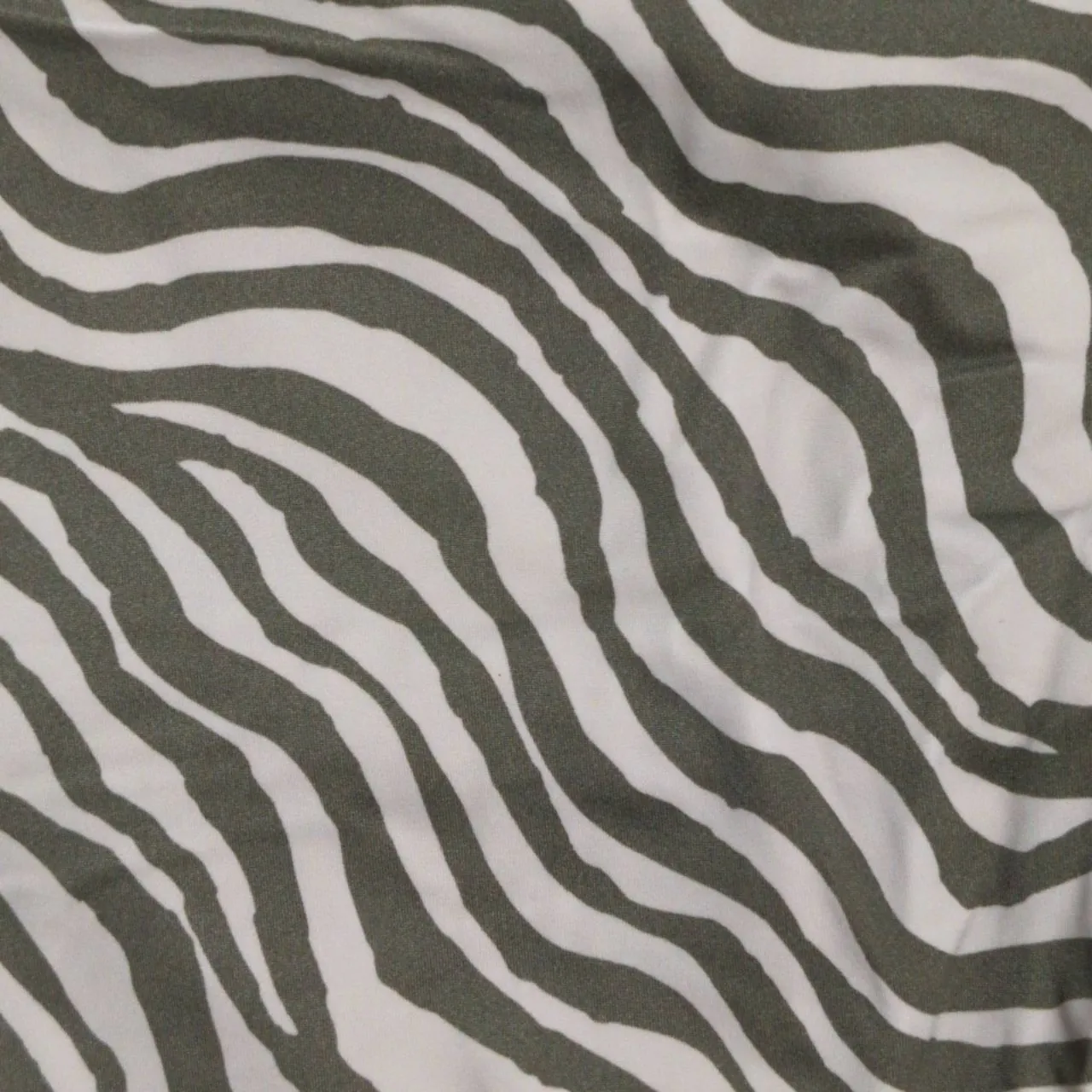 NWT Andie The Portofino Bottom Bias Stripe Olive Zebra Twisted High Waist Swim M - Image 2