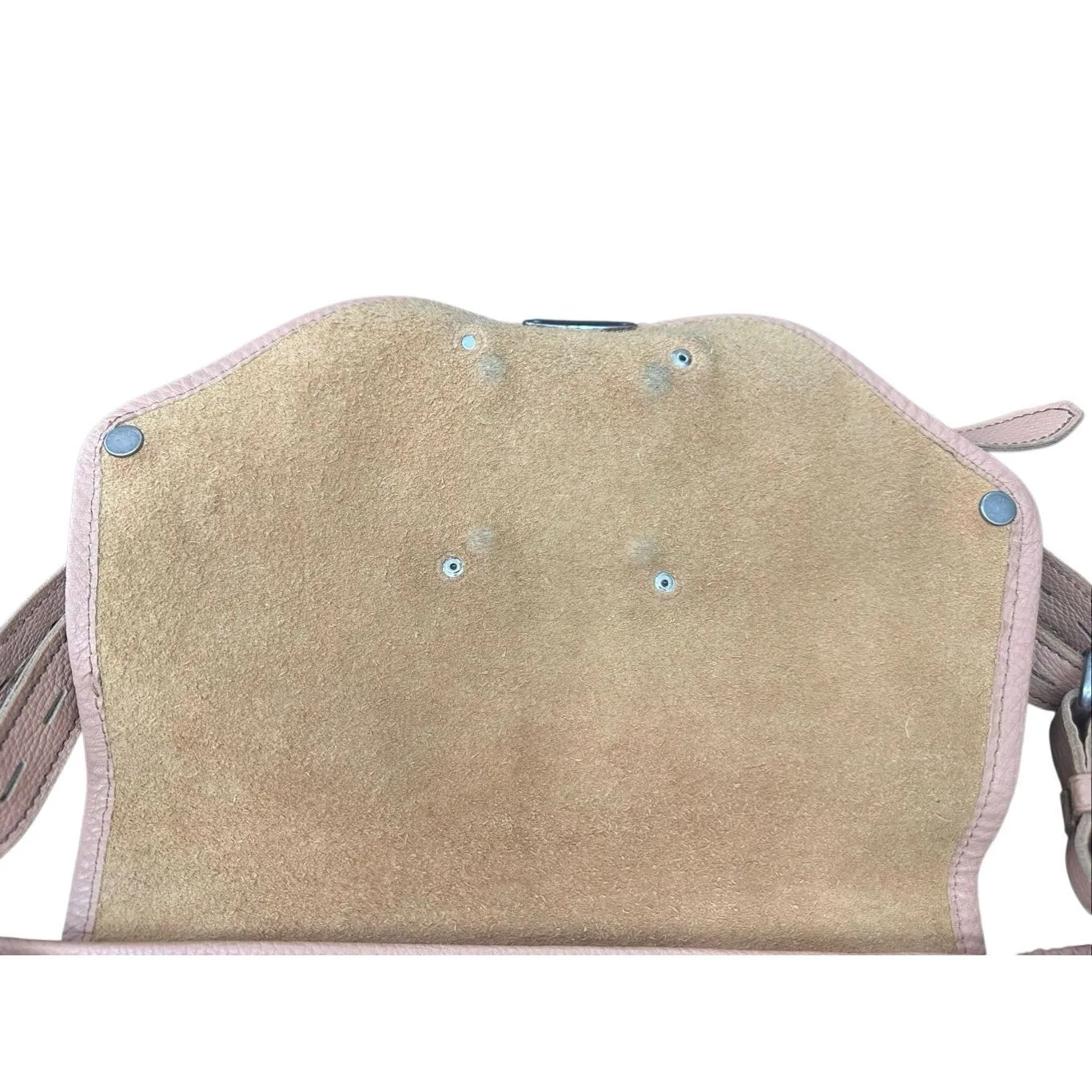 Vintage Y2K Juicy Couture Shoulder Brown Tan Beige Key Lock Messenger Bag - Image 6