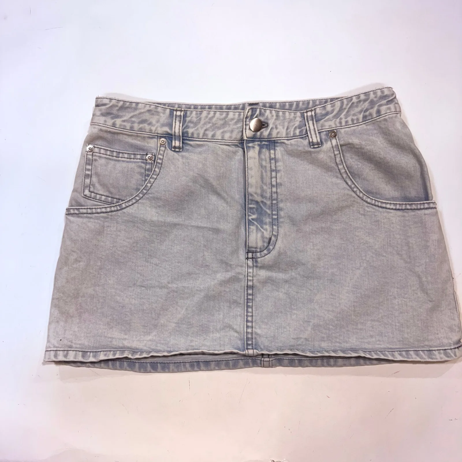Tibi Light Blue jeans Mini Skirt size 27 - Image 4