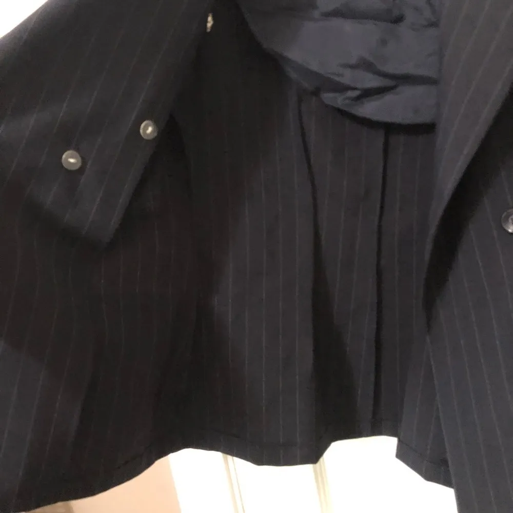 Vintage Jodi Kristopher Pin Striped Blazer Size 7 - Image 9