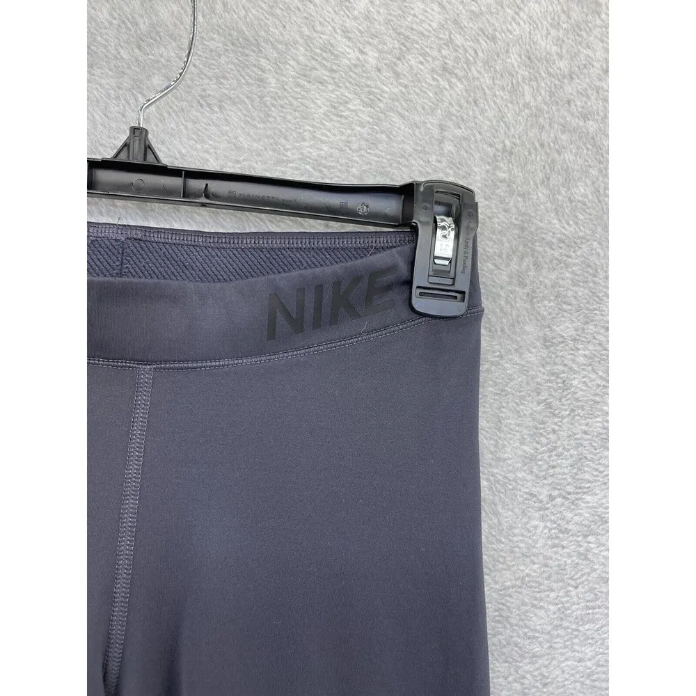 Nike Pro Women's Leggings Size Small eyelet cutout dark purple stirrup strap - Image 10