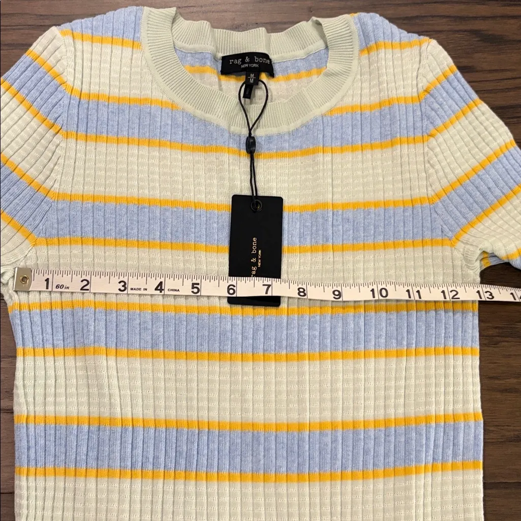 New with Tags Rag & Bone Eloise Striped Rib Knit Midi Dress Sz M - Image 9