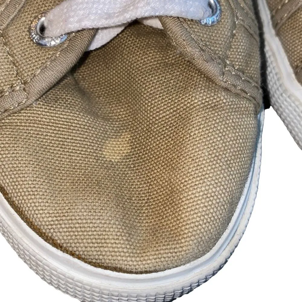 Superga Anthropologie Canvas Sneaker Shoes Tan with white soles size EU 39 US 8 - Image 3