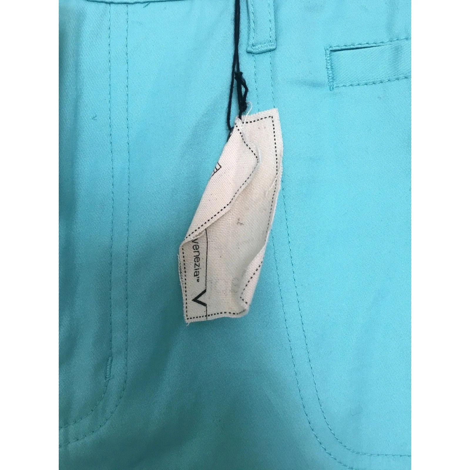 Venezia Lane Bryant Womens Plus 18 Crop Capri Pants Greenish Casual - Image 3