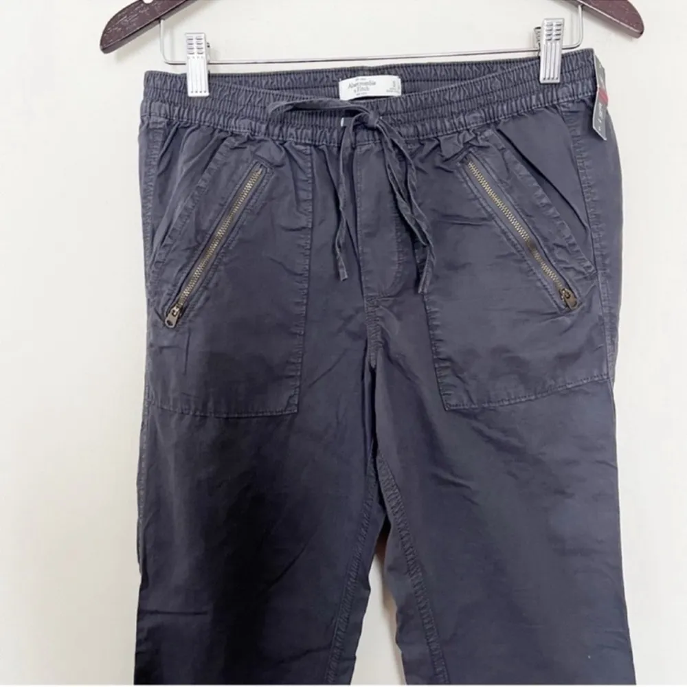 Abercrombie & Fitch Women’s Joggers Navy Blue Elastic Waist Casual New Small - Image 2