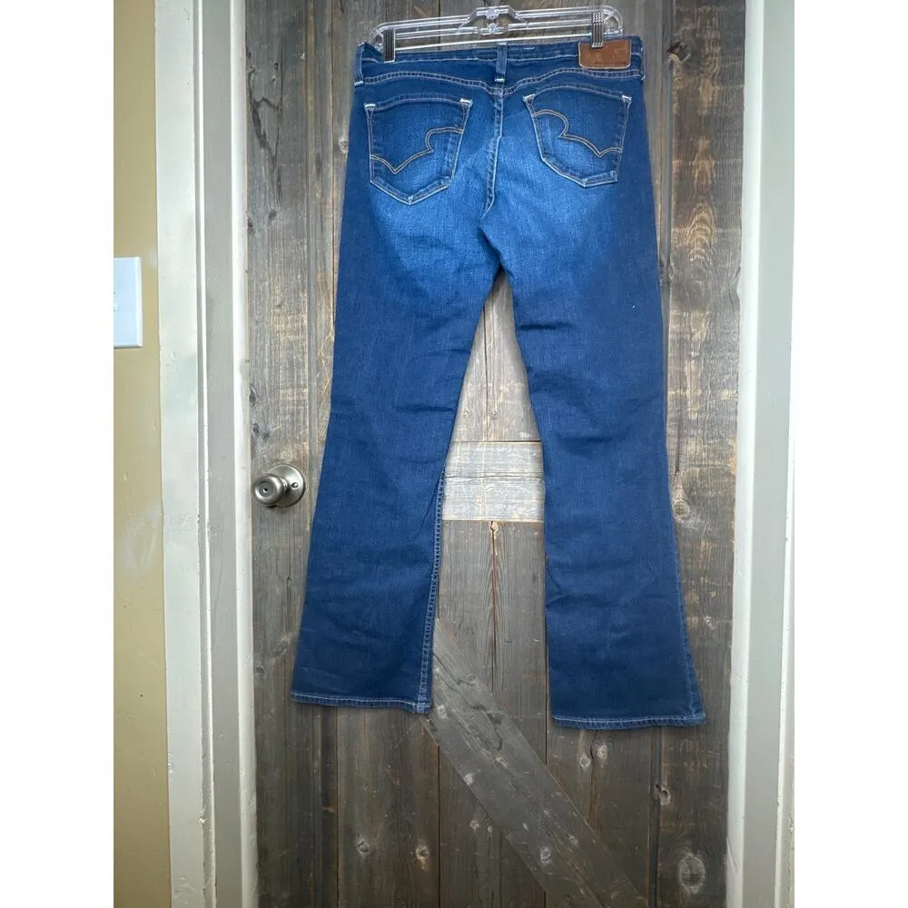 Big Star Flare Jeans Size 31R Dark Wash Stretch Denim 29” Inseam - Image 4