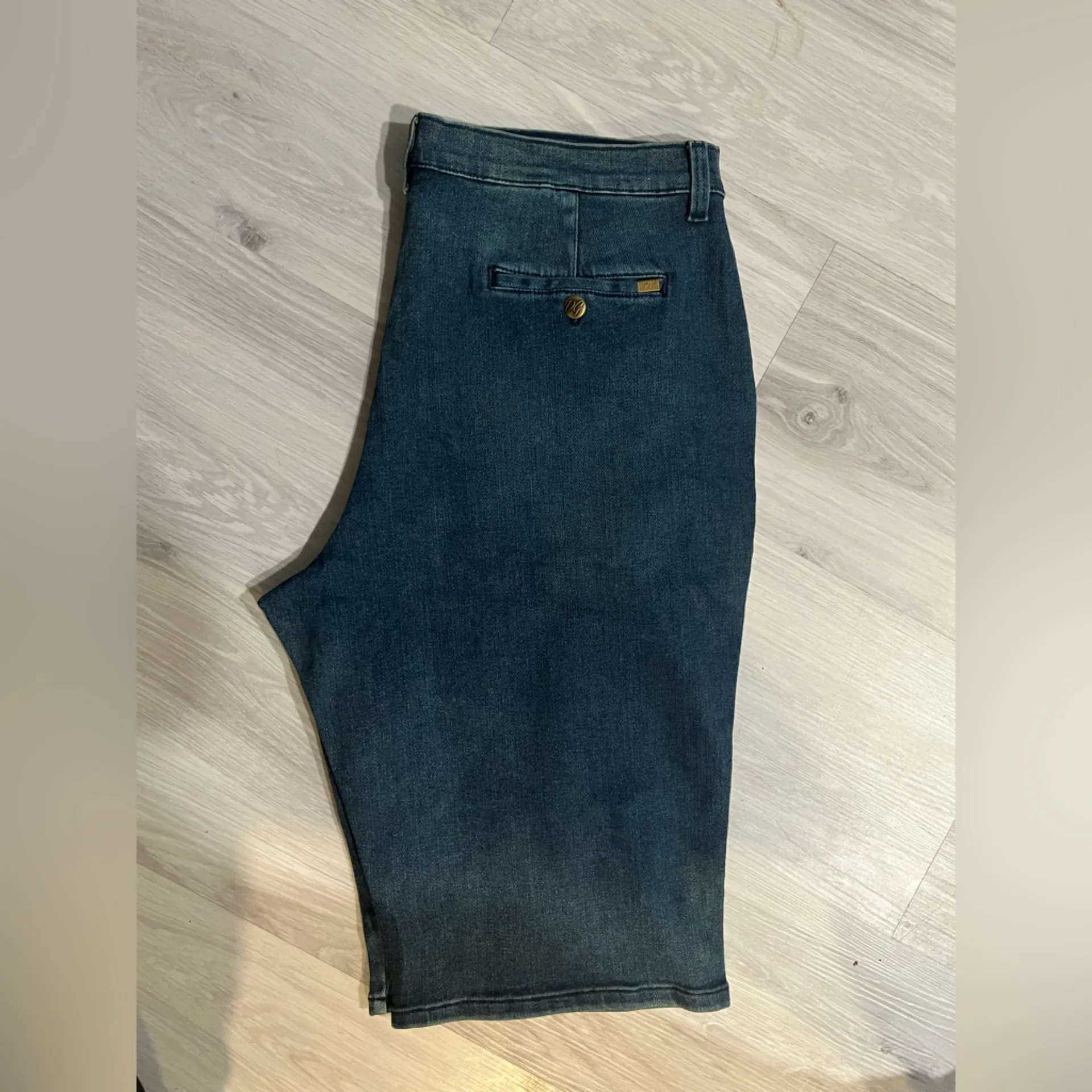 Diane Gilman Dark Blue Jean Shorts - Image 3