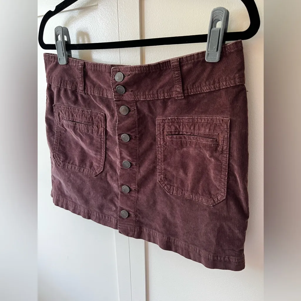 We The Free Mini Joanie Skirt Size 30 Corduroy Button‎ Front Boho Free People - Image 6