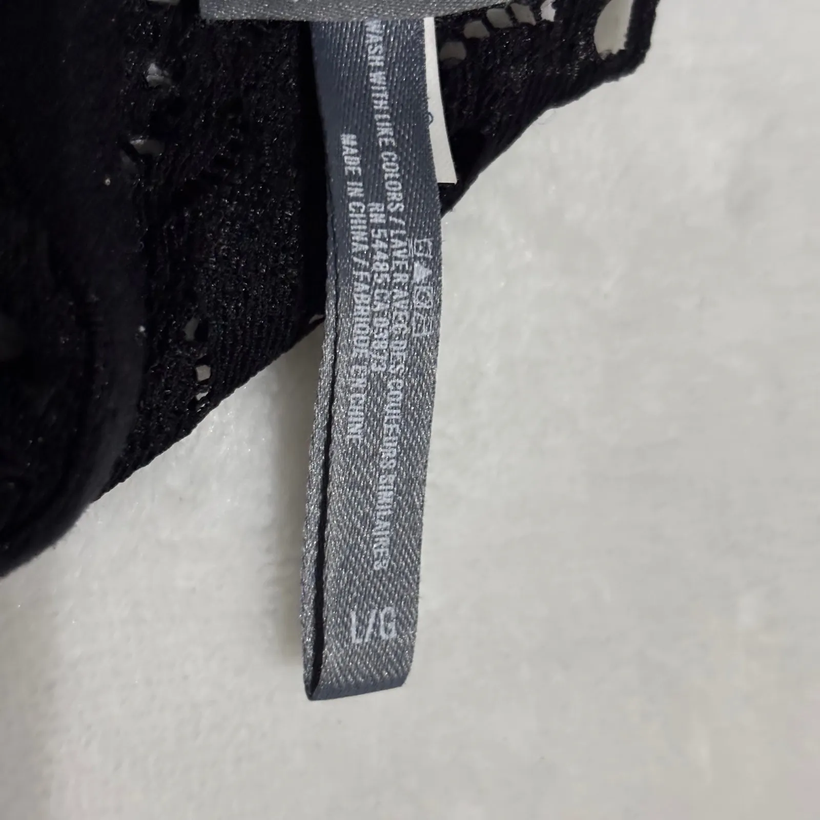 Aerie Black Crochet Floral Lace Halter Bralette Bra Whimsigoth Festival Large - Image 6