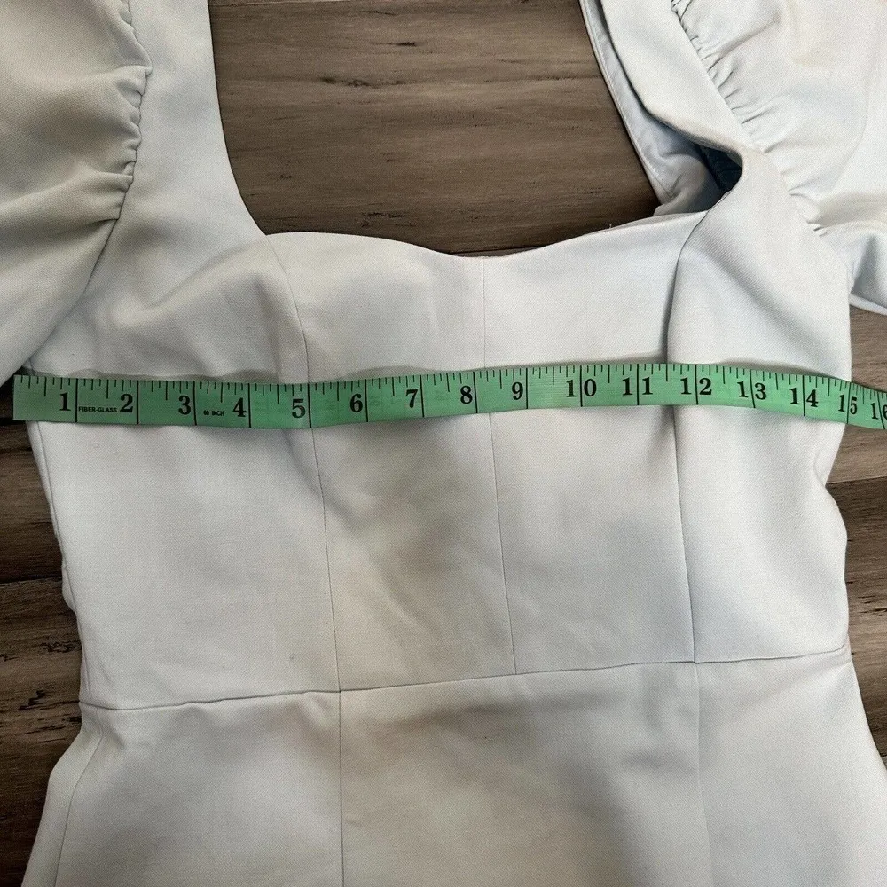 NEW French Connection Berina Whisper Puff Sleeve Mini Dress Women's Blue Size 4 - Image 7