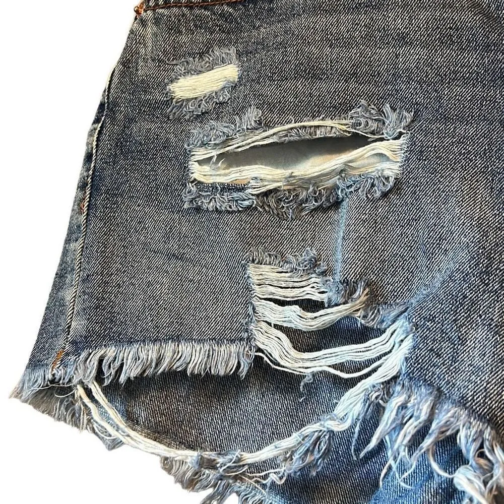 Impressions‎ distressed denim button up shirts  Nwt size medium - Image 8