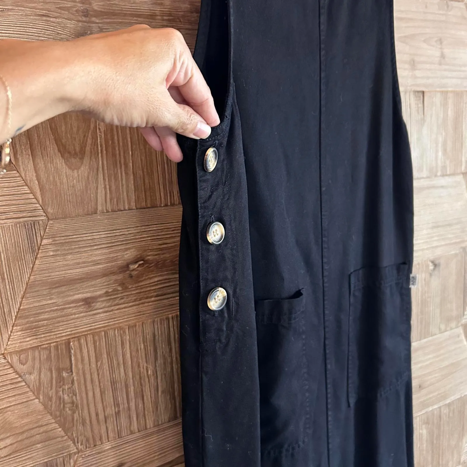 AKS Amy K Su Womens Black Sleeveless Maxi Dress Size PS 90's Casual - Image 2