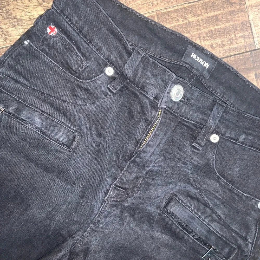 Hudson black skinny biker pants 27 $290 spring classic moto boho denim spring - Image 6