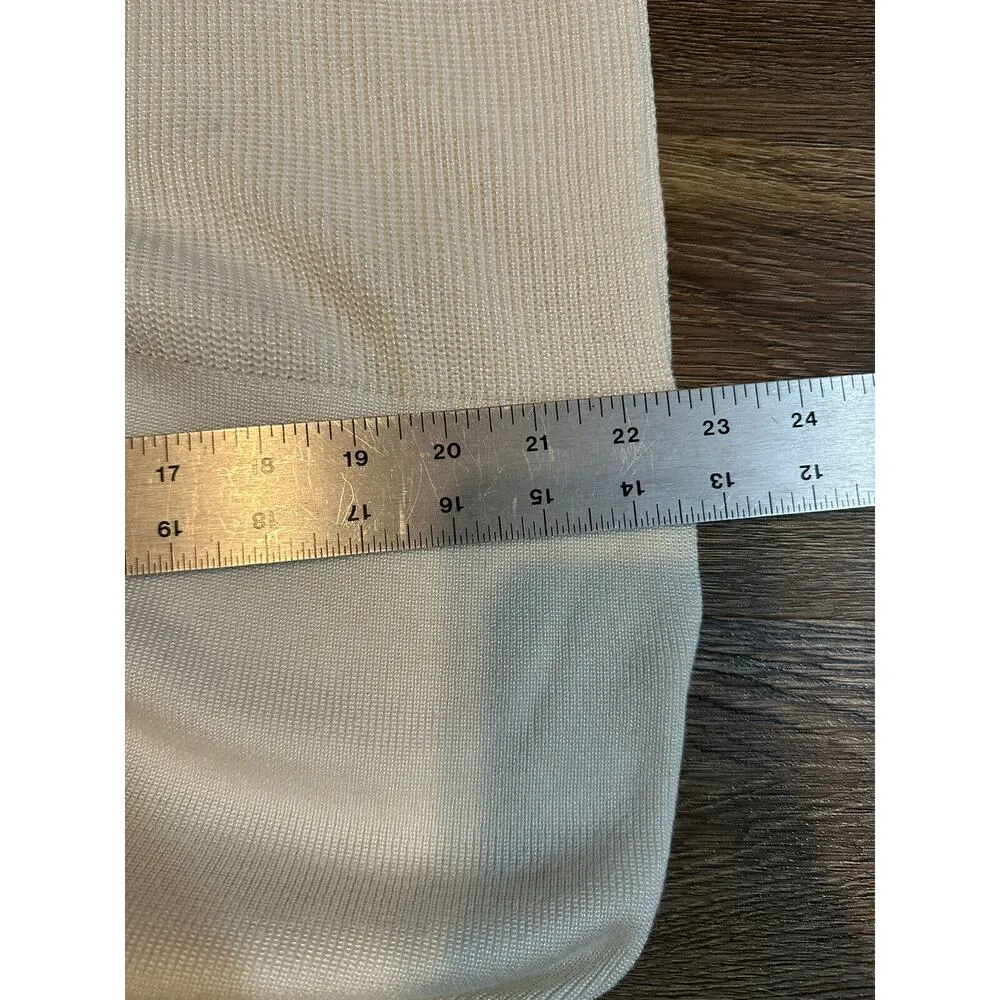 Tunic Sweater Sleeveless Open Knit Ivory Crewneck Size XL Worthington JcPenney - Image 8