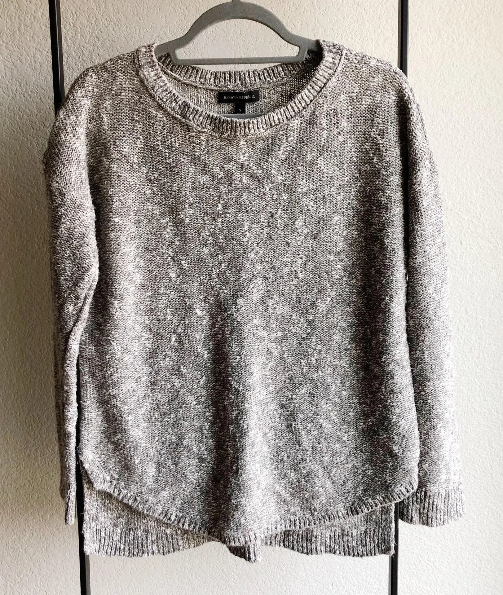 Marled Knit Grey Sweater - Image 2