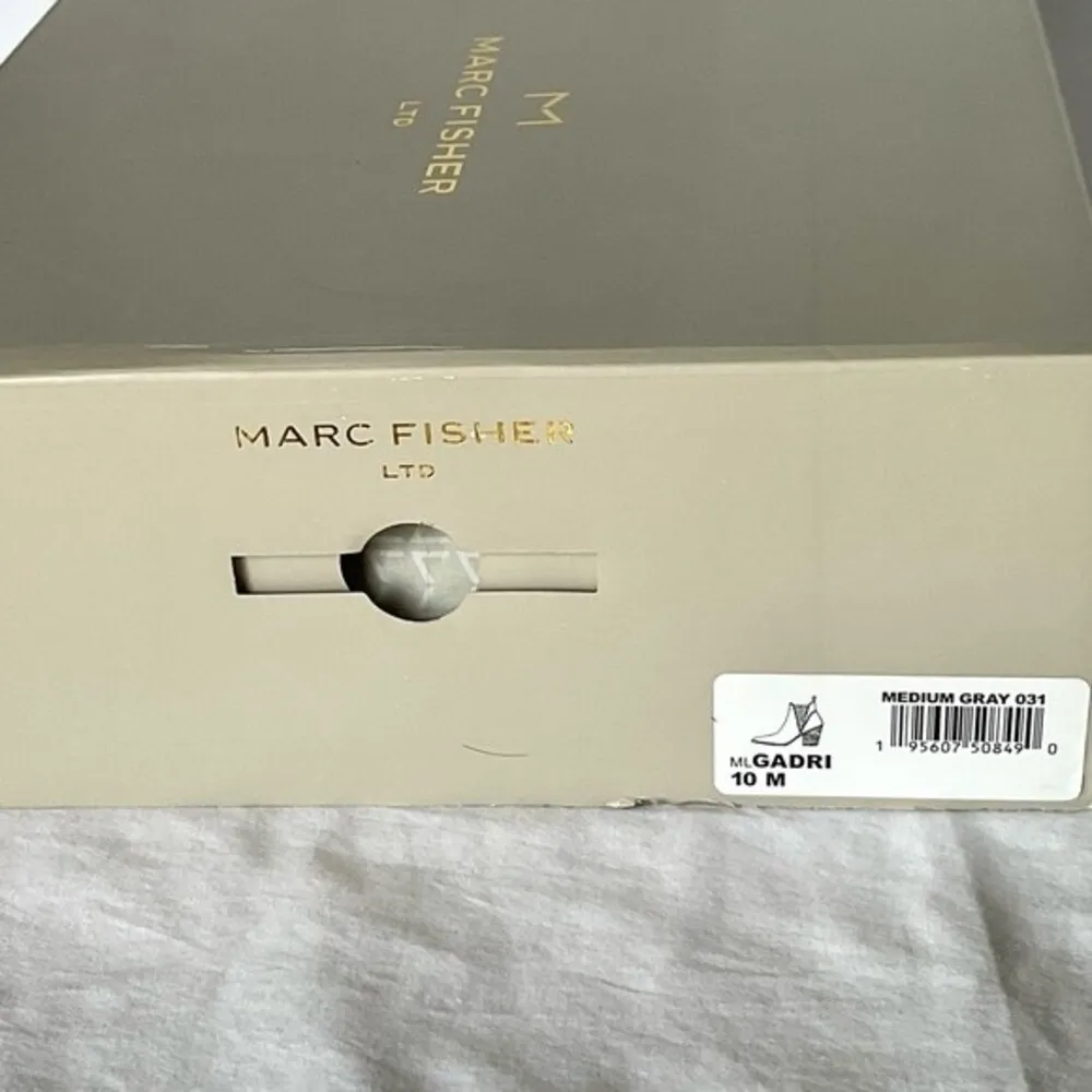 Marc Fisher Grey Ankle Boots Booties Suede Heeled Gadri Leather Sz 10 M New - Image 8