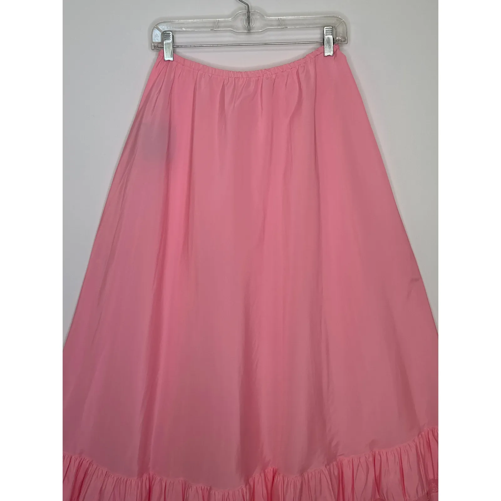 NWT Vintage Saks Fifth Avenue Pink Ruffle Lace Slip Skirt USA dead stock medium - Image 2
