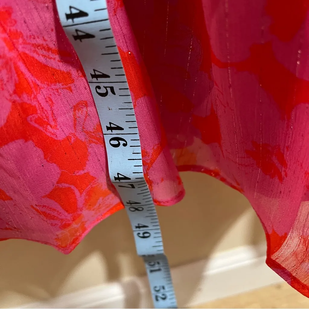 Sugarlips Carolina Reaper Kristen Tiered Midi Dress size small pink EUC - Image 5