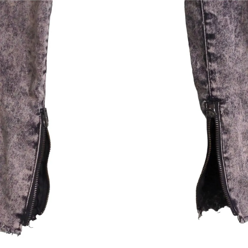 One Teaspoon Womens Jeans High Waist Freebird II Tapered Gray Distressed Fray 26 - Image 5