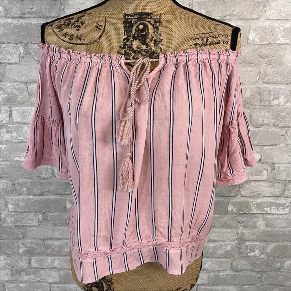 American Eagle Striped Crop Top - Image 5