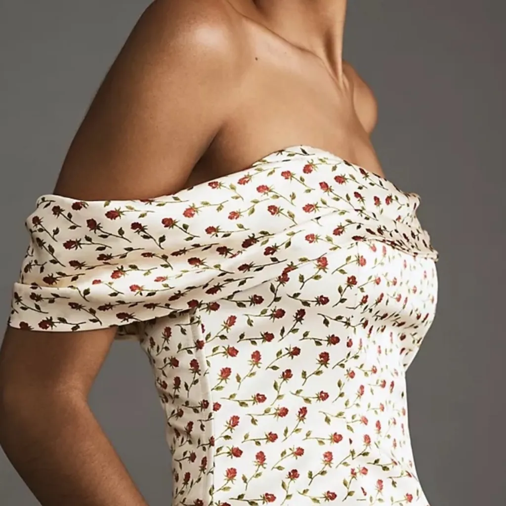 NWT  reformation lux 100% silk top in Madison size o floral - Image 3