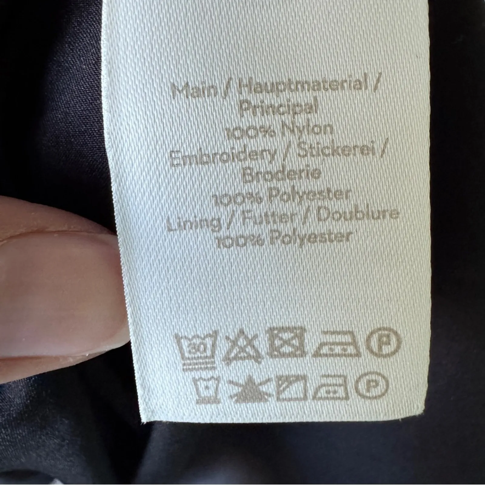 Boden Swiss Dot Ruffled Tiered Dress Womens XXL Whimsigoth Modest Knee Length Black - Image 9