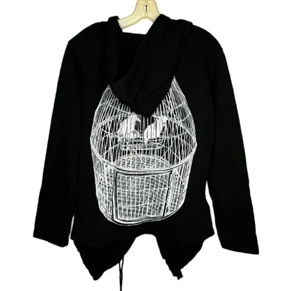 Lauren Moshi Black Birdcage‎ Hoody Jacket nwot - Image 6